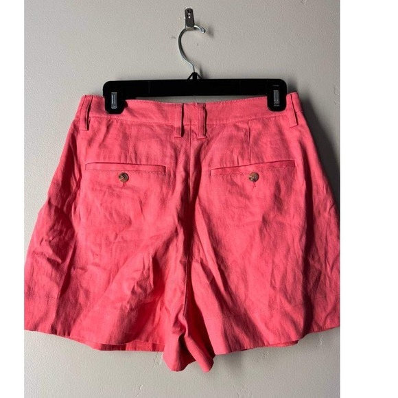 A.L.C. Mateo Shorts Pink Hue Linen Blend 8 High Rise Pleated Euro Summer Boho - Picture 4 of 7